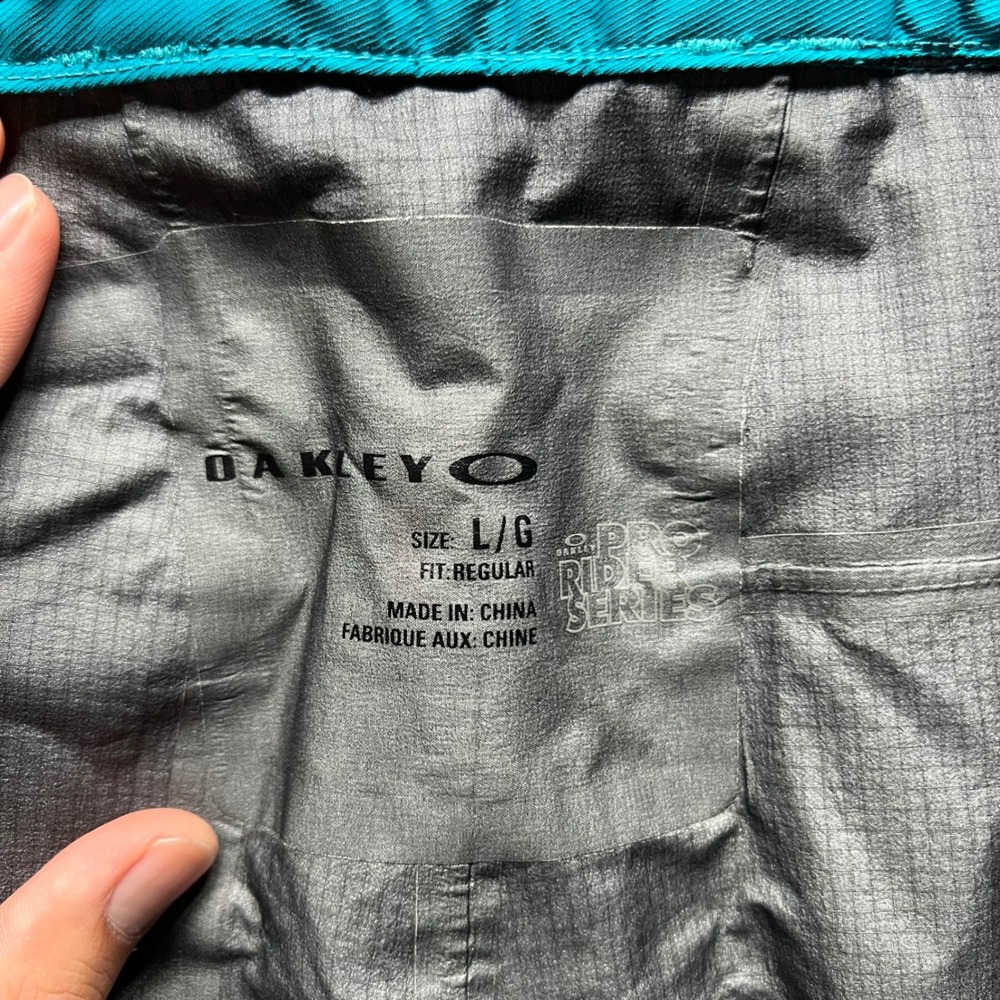 Oakley Pro Rider GoreTex Pro Ski Pants Mens L Teal RECCO Snowboard Shell Winter - Picture 7 of 16